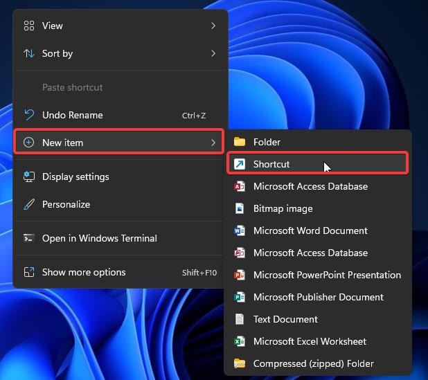 how to create a task manager shortcut