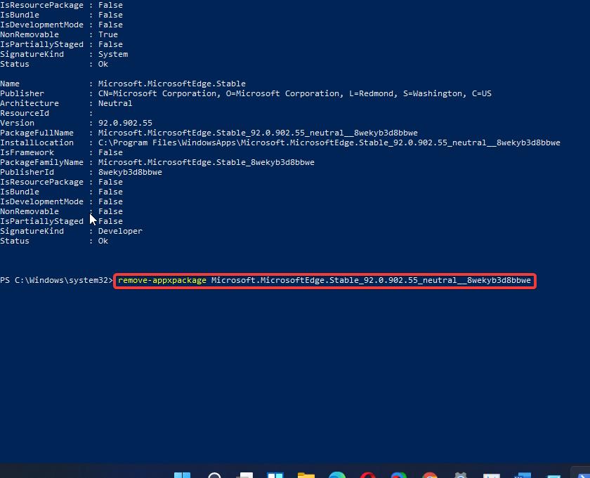 Disable or Uninstall Microsoft Edge using powershell