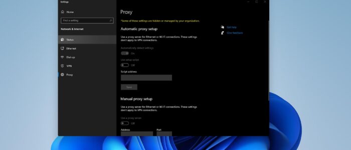 prevent Users from Changing Proxy Settings in Windows 11
