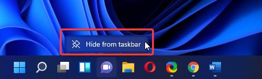 hide Teams Chat icon on taskbar