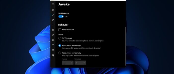 Keep Your PC awake using PowerToys Awake