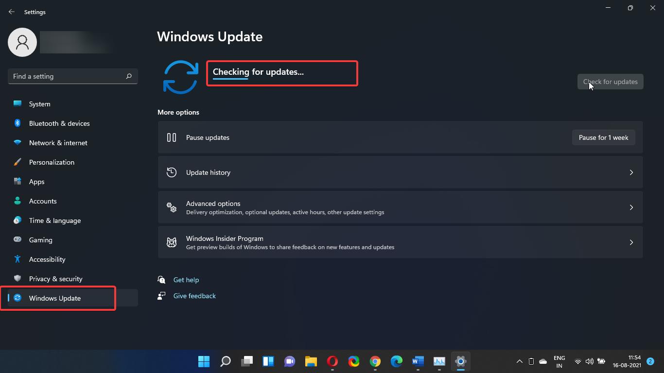 check for windows update -100% Disk and CPU Usage