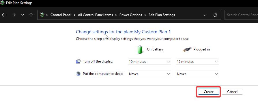 create new high performance power plan -100% Disk and CPU Usage