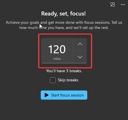Start and Use Focus Sessions