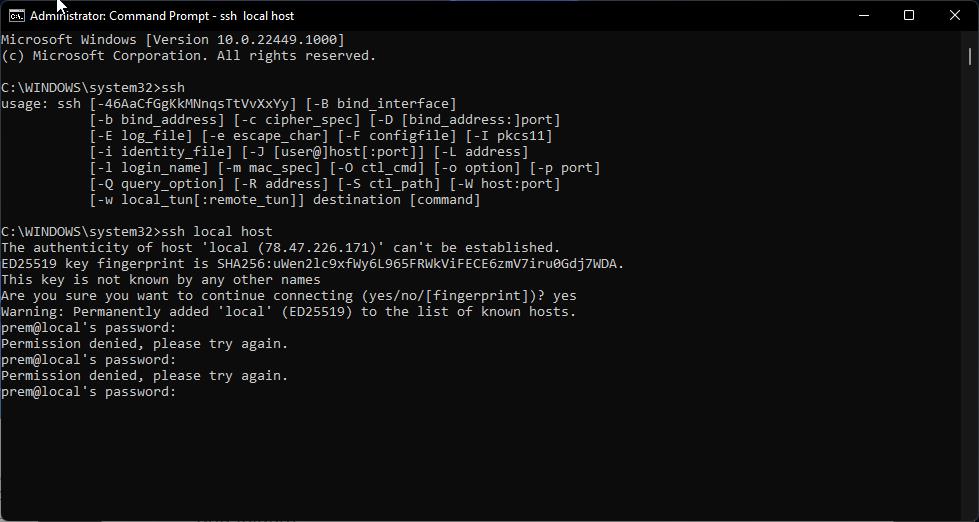 Install and Use OpenSSH Server