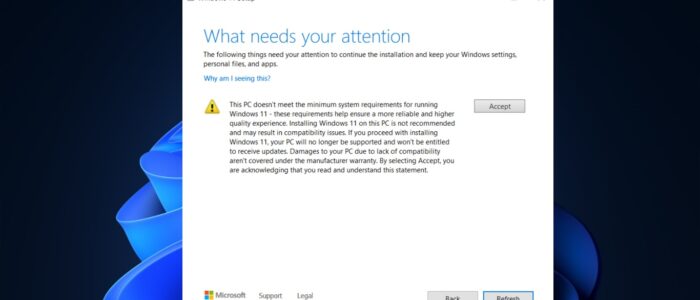 Install Windows 11 on unsupported devices
