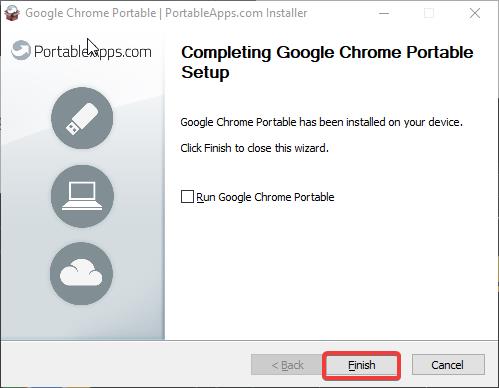 Finish Create Portable Google Chrome