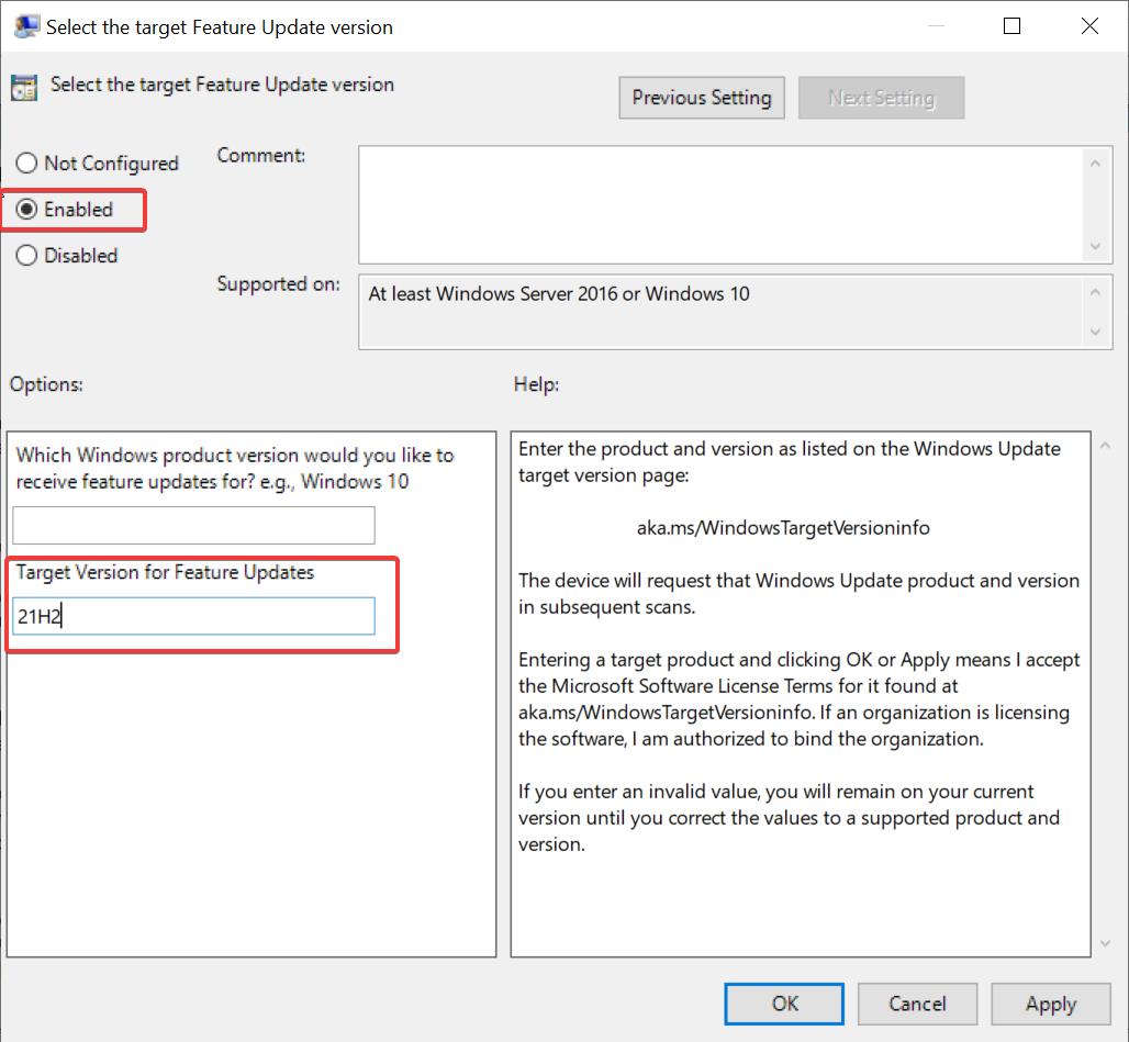 Stop the Windows 11 Update using group policy editor