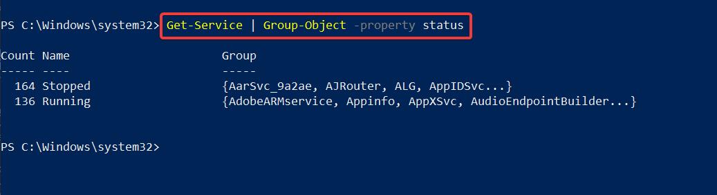 get service group object
