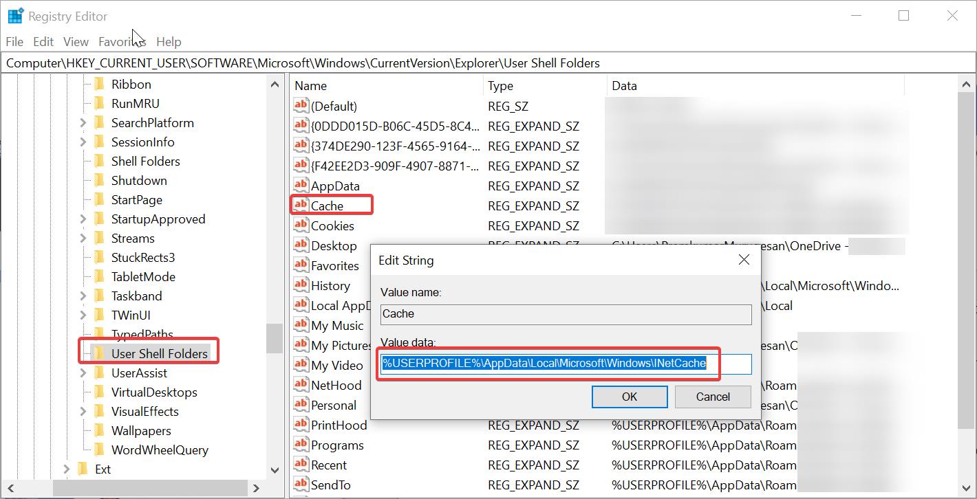 Modify the registry string value-Outlook Could not create error