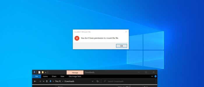 you dont have permission to mount the file error