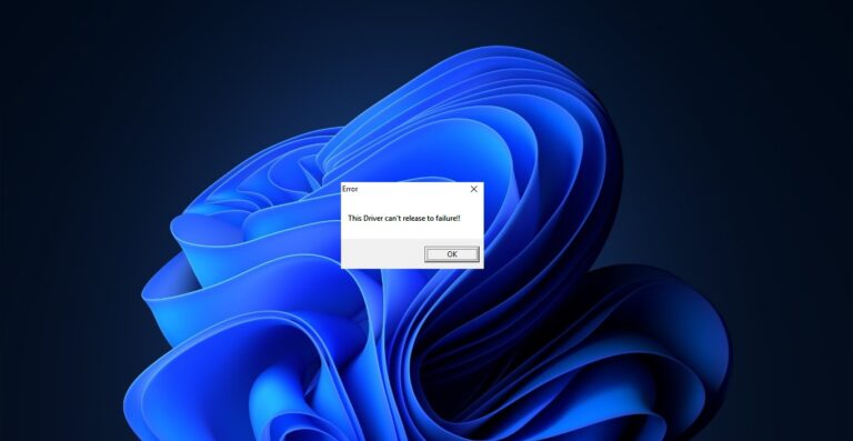 This driver can t release to failure windows 10 как исправить
