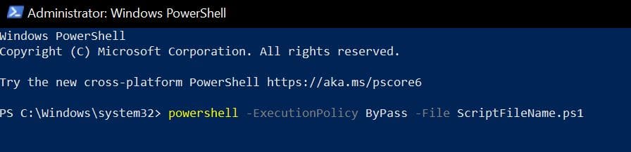 bypass execution policy