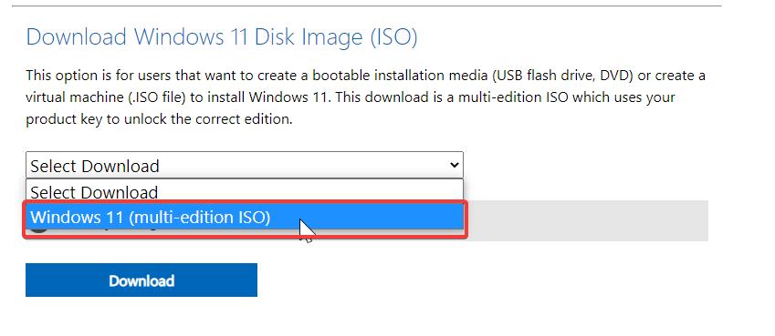 Download Stable version of Windows 11
