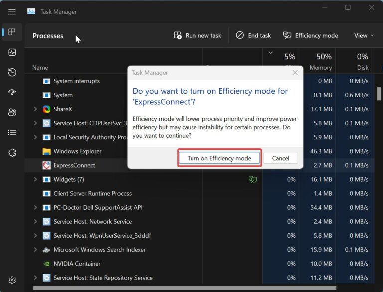 How To Enable Efficiency Mode In Windows 11 Task Manager? - Technoresult