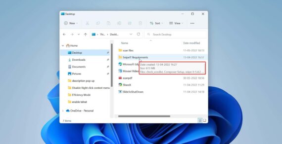 How to Disable pop-up Description for folders/files in Windows 11 ...