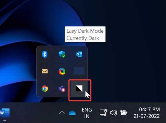 Easy dark mode app