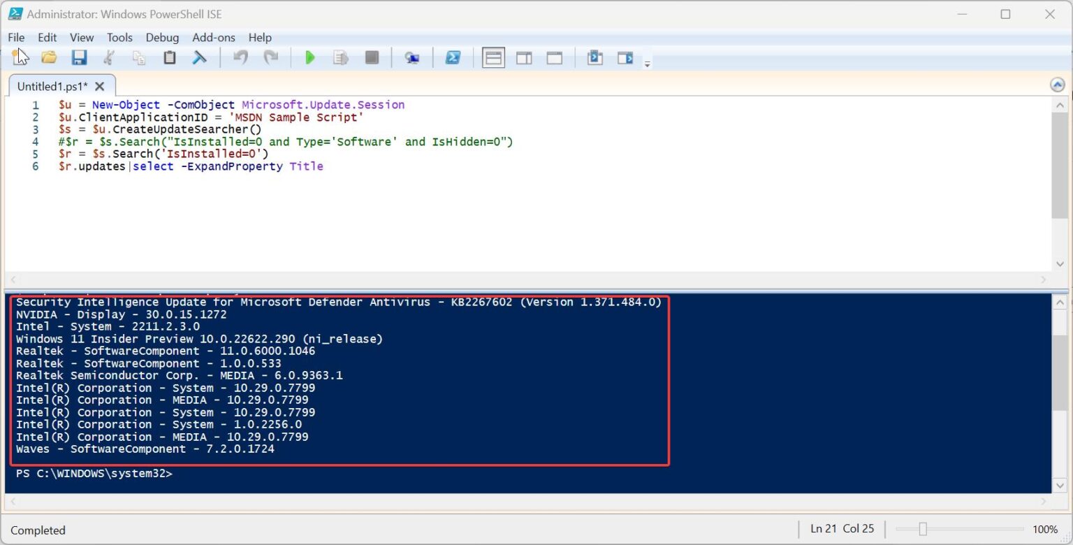 How to View Pending updates using PowerShell in Windows 11/10 ...