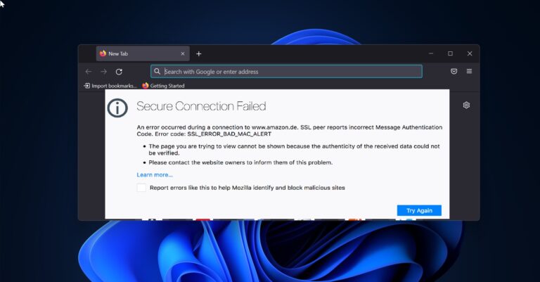 Easy way to Fix SSL_ERROR_BAD_MAC_ALERT error in Firefox