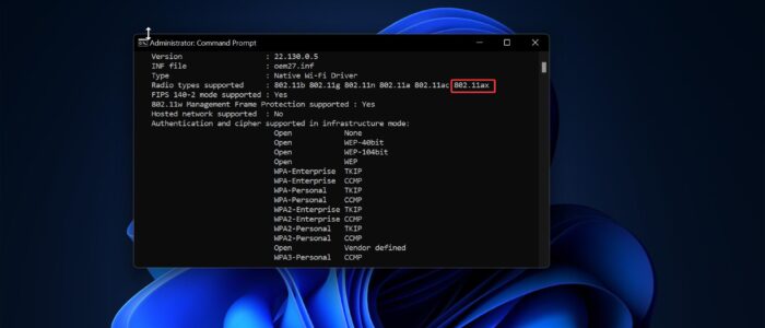 check your PC supports Wi-Fi 6 on Windows 11