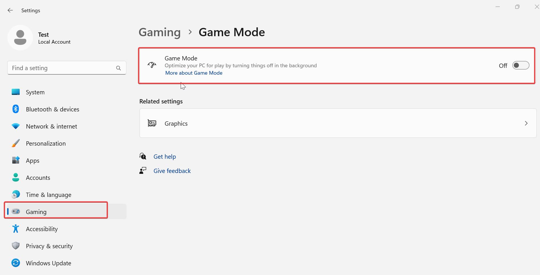 Disable game mode-Snipping tool Keyboard shortcut not working