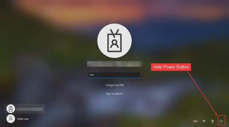 How to Hide Power button on Login Screen in Windows 11?