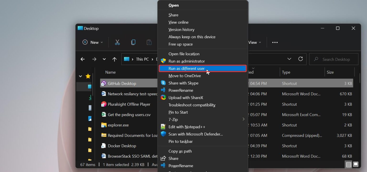 Easy Method to Run as Different User any app in Windows 11 - Technoresult