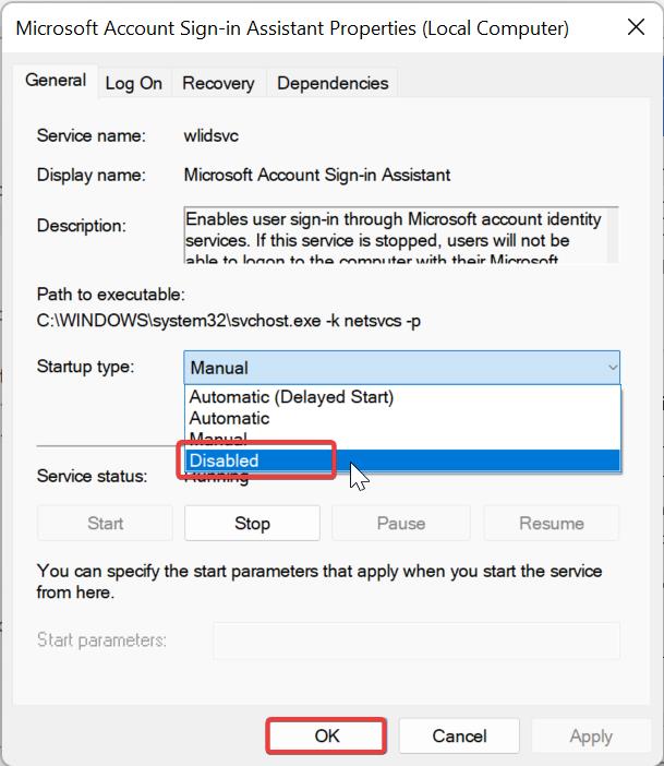 fix Autopilot dll error disable Microsoft account sign in assistant