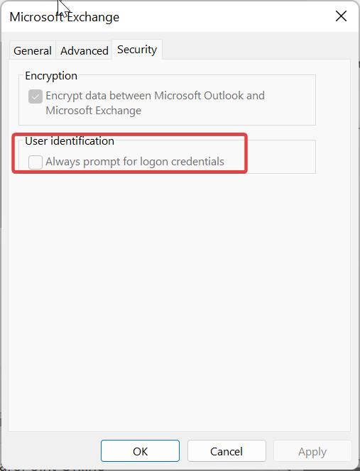 enable Remember password option in Outlook