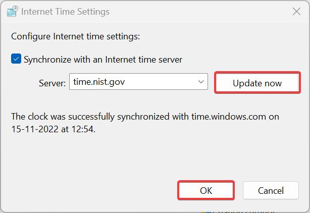 Sync Clock using Command Prompt using Internet time settings