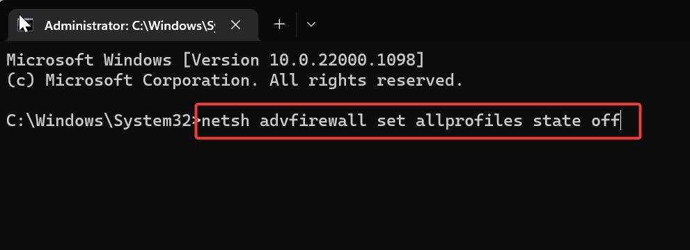 Disable Firewall using command Prompt in Windows 11