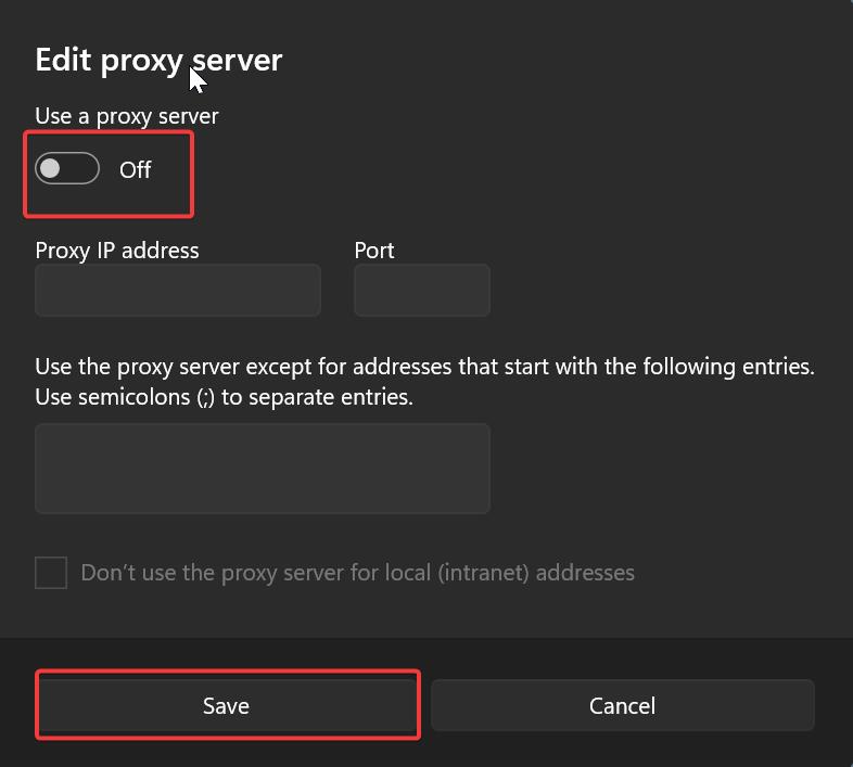 SmartScreen can’t be reached right now-Edit proxy server
