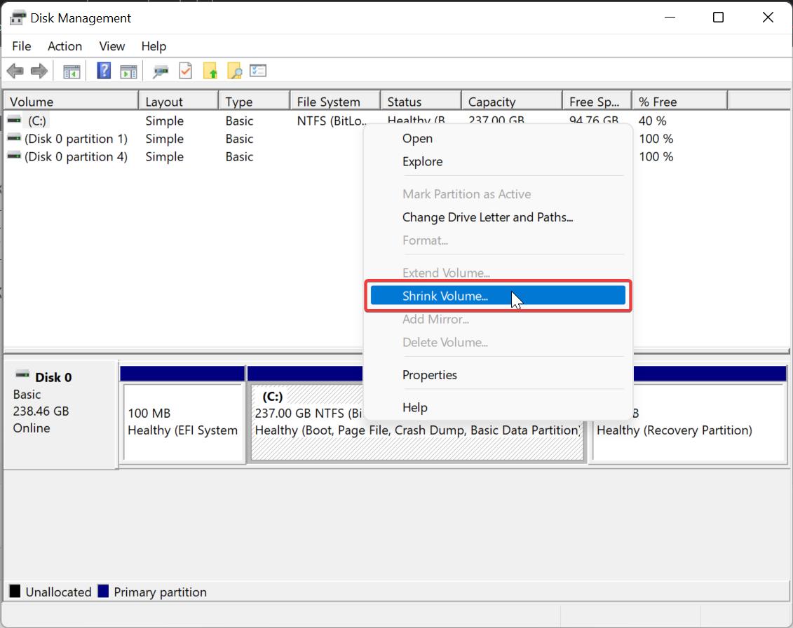 Extend OS partition drive