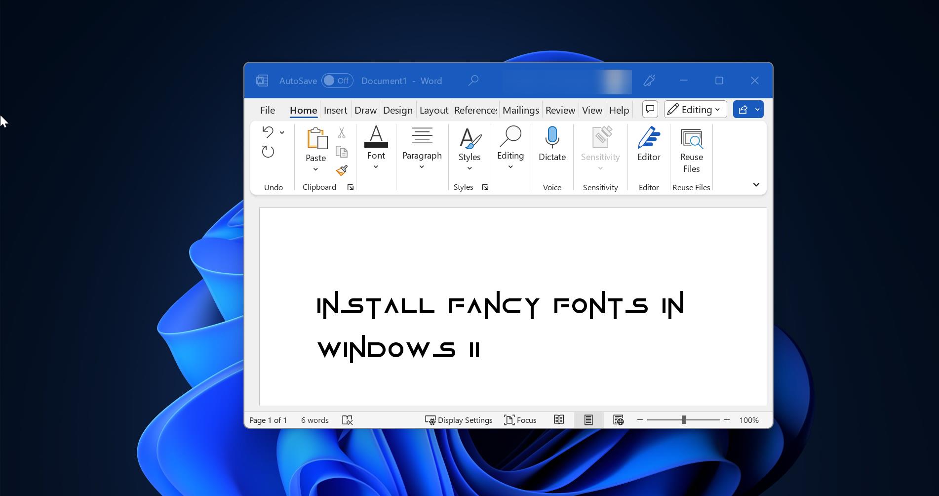 Install fancy fonts in Windows 11