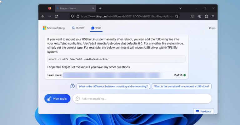 Access Bing Chat AI on Chrome or Firefox