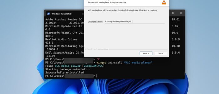 uninstall program using terminal