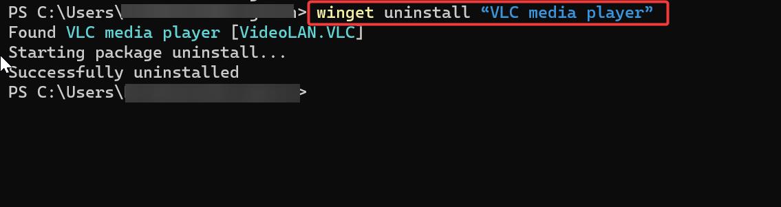 uninstall Program using Terminal