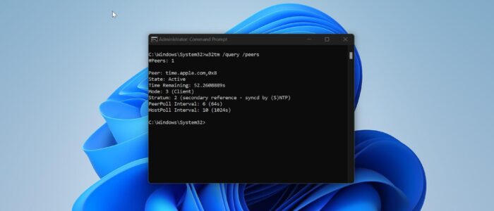 Change time server using command prompt