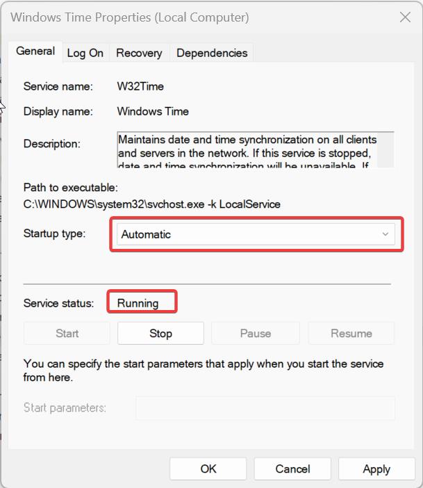 set startup type automatic