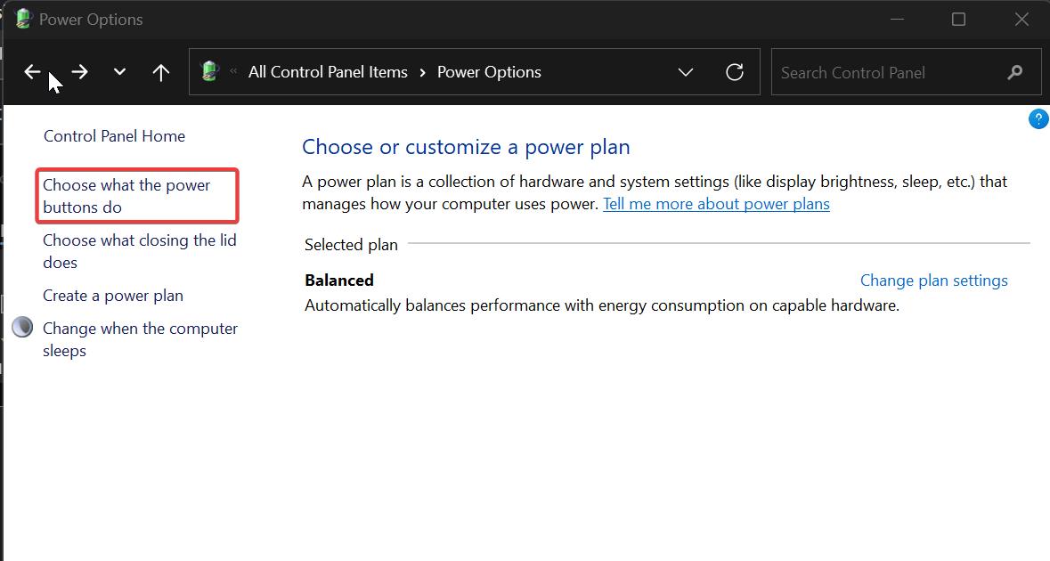 Choose what the power button do-Fast Startup Option missing