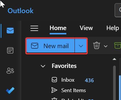 new mail option