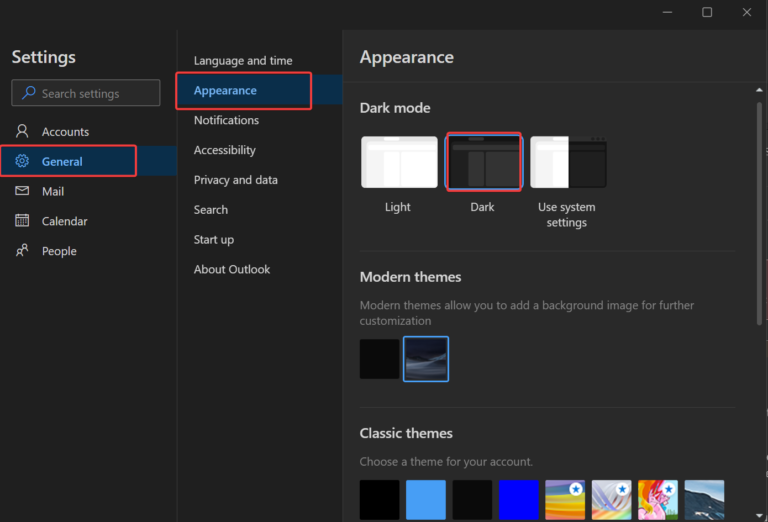 Enable Dark Mode in new Outlook app on Windows 11 - Technoresult