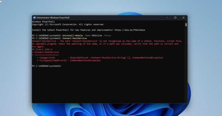 Fix Connect-MsolService Not Recognized error message
