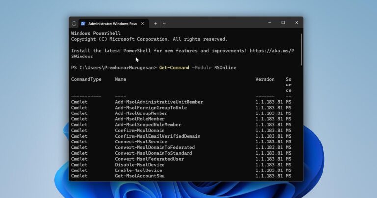 how-to-install-msonline-powershell-module-in-windows-11-technoresult