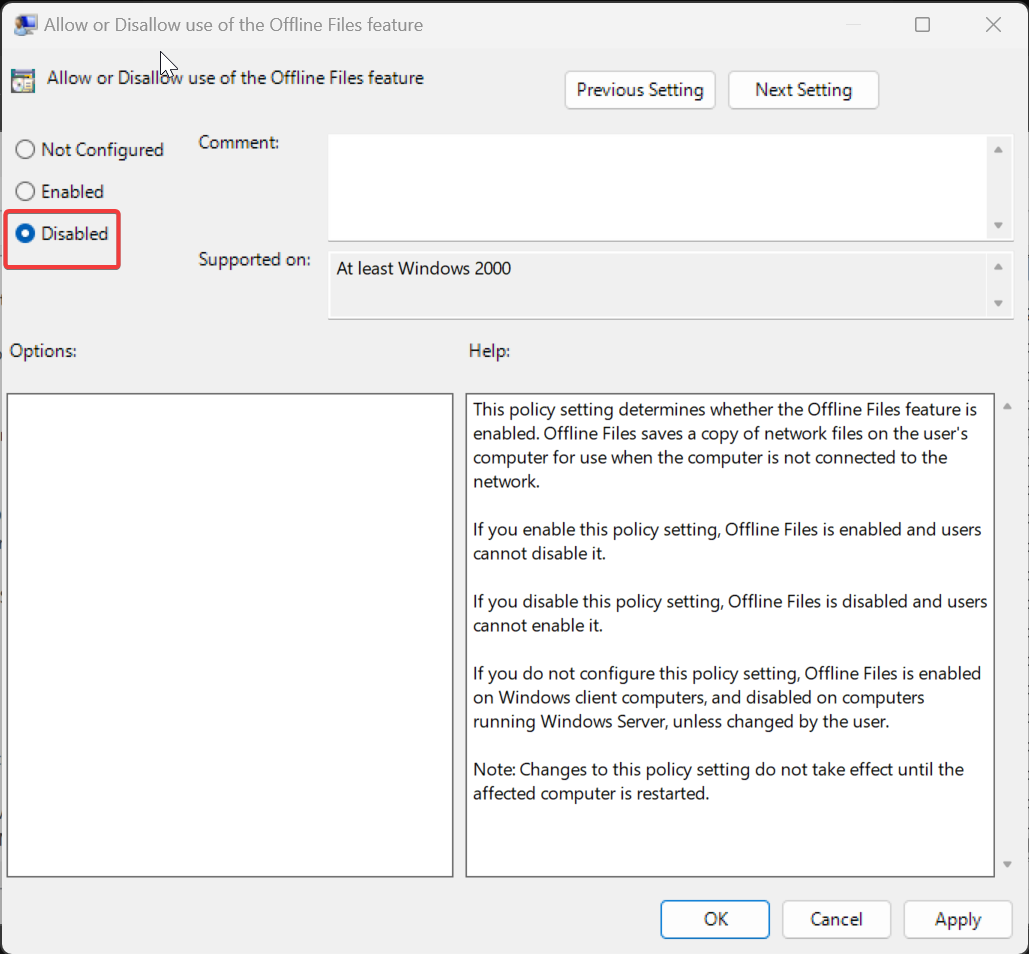 Disable Windows Sync Center using Group Policy