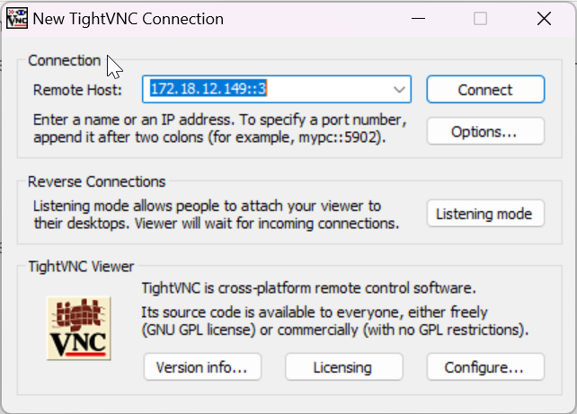 Take Linux System on Remote using TightVNC