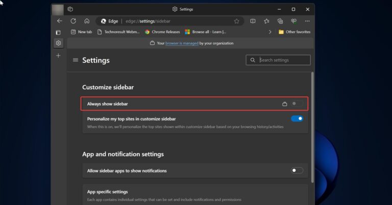 How to Disable the Microsoft Edge Sidebar using Microsoft Intune?