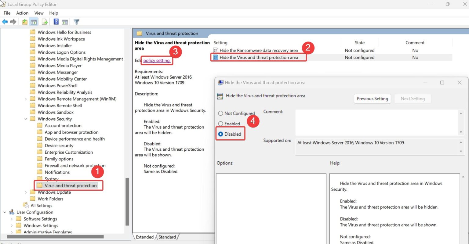 Fix Virus and threat Protection is missing in Windows Security ...