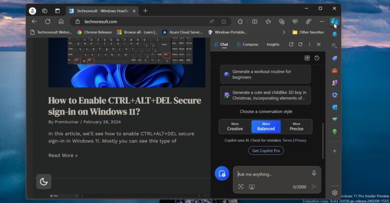 Remove Bing Chat Copilot Button in Microsoft Edge