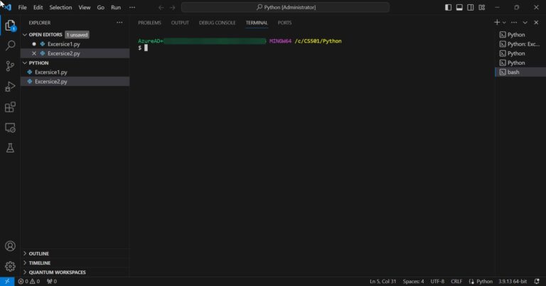 How to Set Gitbash as a Default Terminal in VS Code?